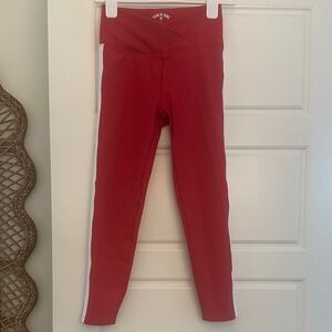 Year of Ours Kids Red and White Leggings